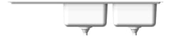 Front Image of Sink Kitchen Seima Kubic DoubleBowl Drainer RIght
