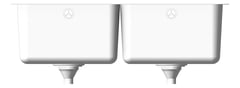 Front Image of Sink Kitchen Seima Kubic Double 2mmBridge