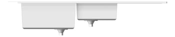 Front Image of Sink Kitchen Seima Oros OneAndThreeFourthBowl Drainer Right