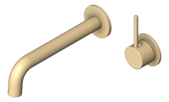 3D Shaded Image of MixerSet Wall Seima Anson SeparatePlates UpLever