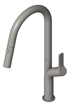 3D Shaded Image of Mixer Sink Seima Avida PullOutSpray Swivel