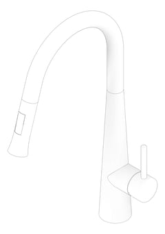 3D Documentation Image of Mixer Sink Seima Jorji PullOutSpray