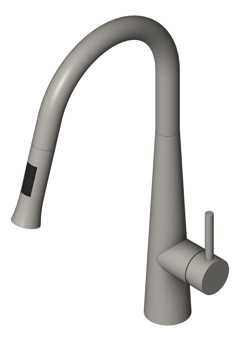 3D Shaded Image of Mixer Sink Seima Jorji PullOutSpray