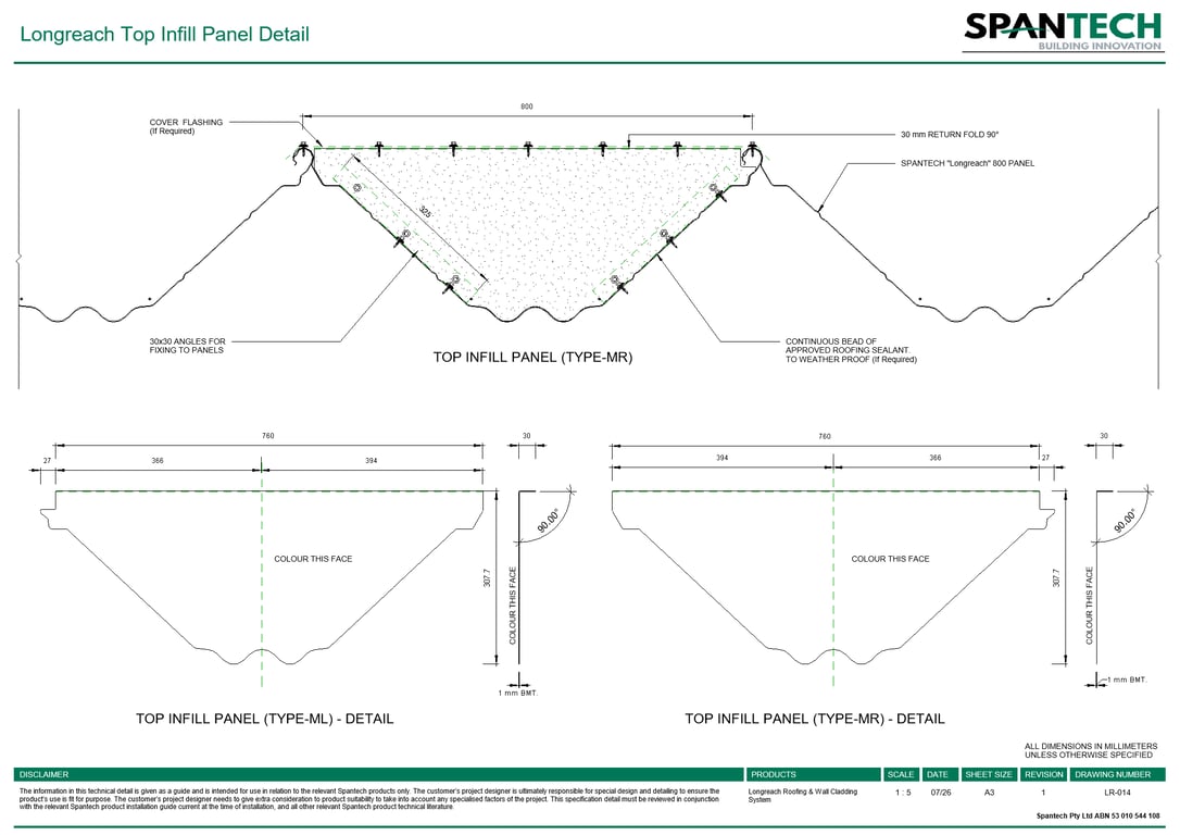 Navigate to LR-014 - Longreach Top Infill Panel Detail