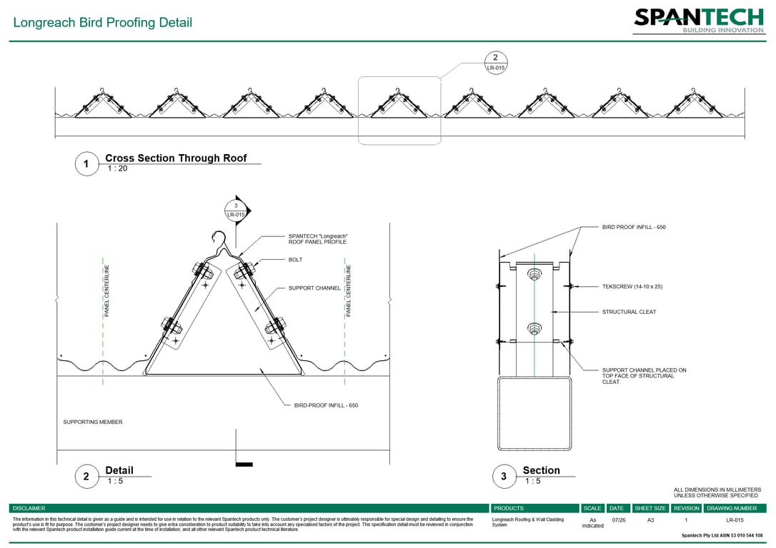  Image of LR-015 - Longreach Bird Proofing Detail