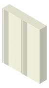 3D Presentation Image of Metal SheetCladding Spantech Longreach800 FlatBase Vertical ShaleGrey