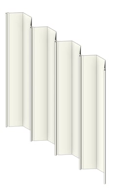 3D Shaded Image of SheetCladdingArray Wall Spantech Longreach800 FlatBase Vertical