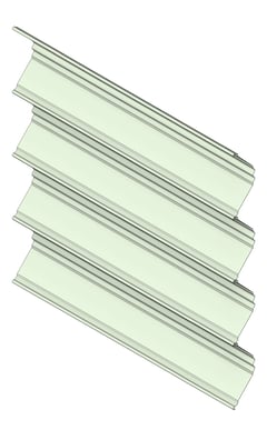 3D Shaded Image of SheetCladdingArray Wall Spantech Longreach800 Horizontal