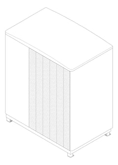 3D Documentation Image of HeatPump AirSource StiebelEltron Inverter Compact 1362mmH