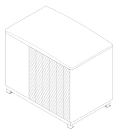 3D Documentation Image of HeatPump AirSource StiebelEltron Inverter Compact 960mmH