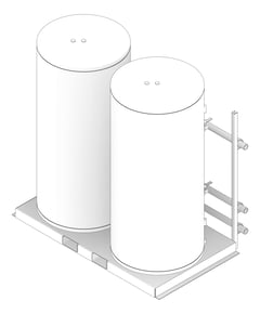3D Documentation Image of HeatPump CombinationSkid StiebelEltron HotWater Commercial 2Tanks