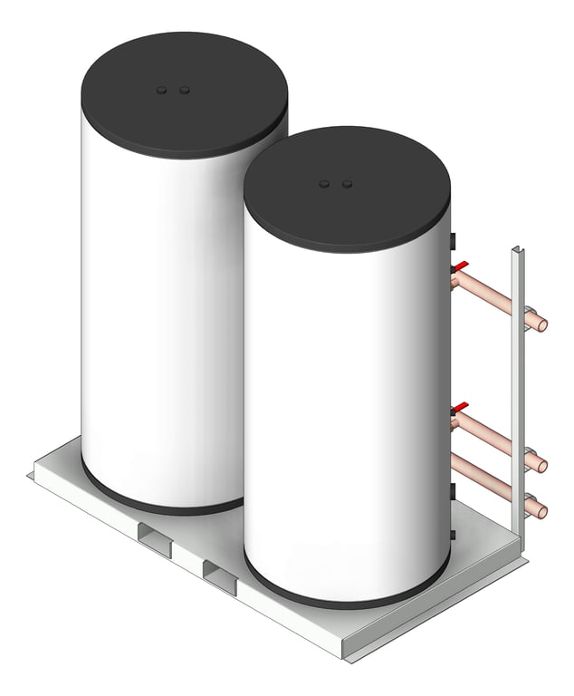 HeatPump CombinationSkid StiebelEltron HotWater Commercial 2Tanks