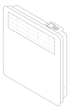 3D Documentation Image of RoomHeater Convection StiebelEltron Backlit