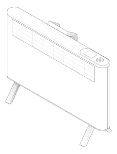 3D Documentation Image of RoomHeater Convection StiebelEltron Freestanding