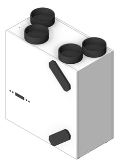 3D Shaded Image of VentilationUnit HeatRecovery StiebelEltron Centralised Compact