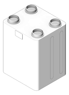 3D Shaded Image of VentilationUnit HeatRecovery StiebelEltron Centralised Premium