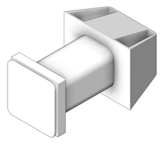 3D Shaded Image of VentilationUnit HeatRecovery StiebelEltron Decentralised