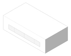 3D Shaded Image of VentilationUnit HeatRecovery StiebelEltron Decentralised AirGrille