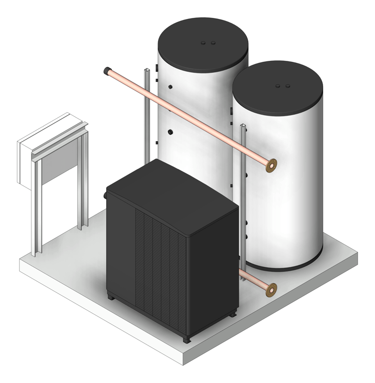 Image of WaterHeater FullSkid StiebelEltron HotWater Commercial 1HeatPumps2Tanks