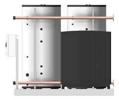 Front Image of WaterHeater FullSkid StiebelEltron HotWater Commercial 1HeatPumps2Tanks