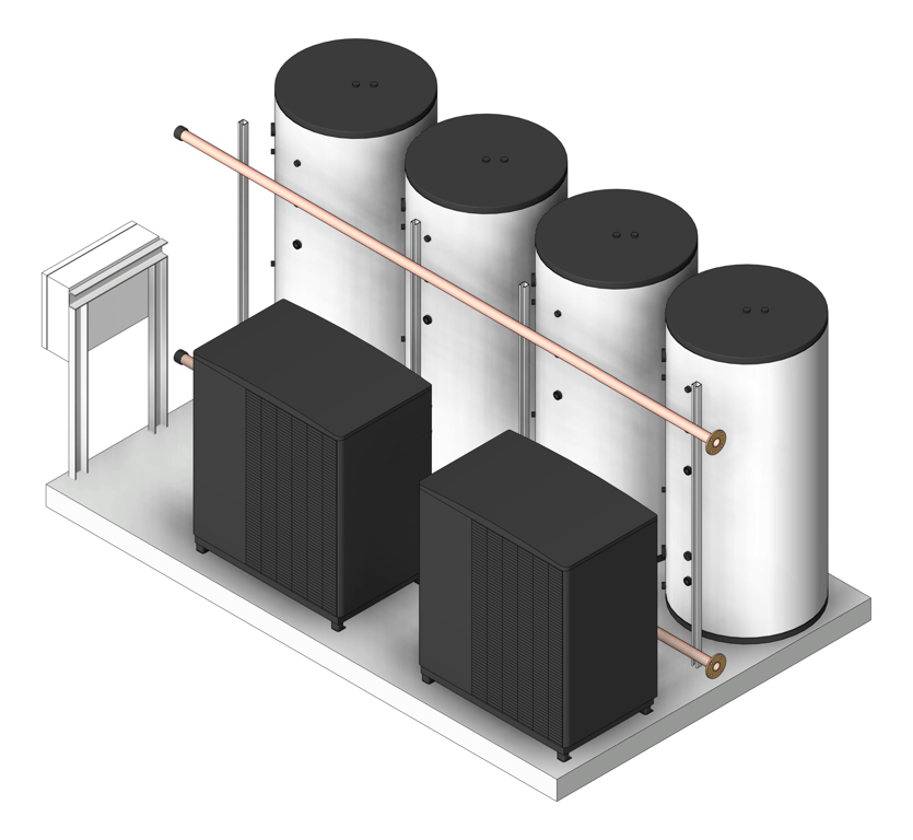 Image of WaterHeater FullSkid StiebelEltron HotWater Commercial 2HeatPumps4Tanks