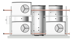 Front Image of WaterHeater FullSkid StiebelEltron HotWater Commercial 3HeatPumps3Tanks