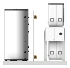Left Image of WaterHeater FullSkid StiebelEltron HotWater Commercial 3HeatPumps3Tanks
