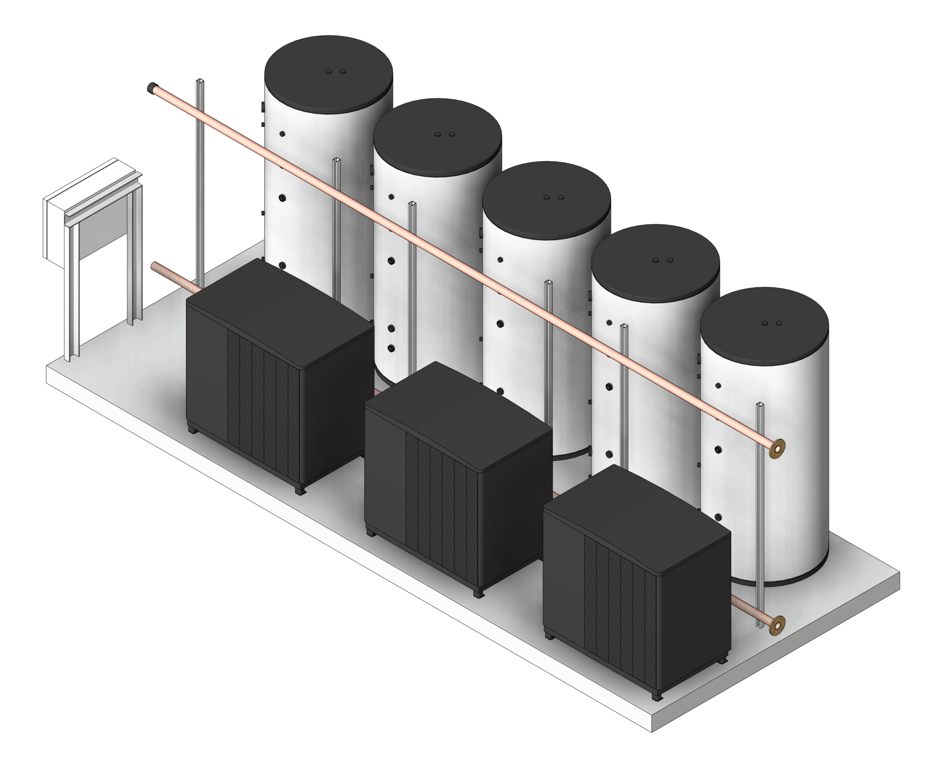 Image of WaterHeater FullSkid StiebelEltron HotWater Commercial 3HeatPumps5Tanks