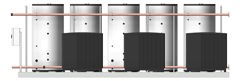 Front Image of WaterHeater FullSkid StiebelEltron HotWater Commercial 3HeatPumps5Tanks