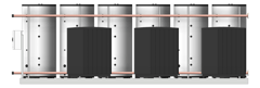 Front Image of WaterHeater FullSkid StiebelEltron HotWater Commercial 3HeatPumps6Tanks