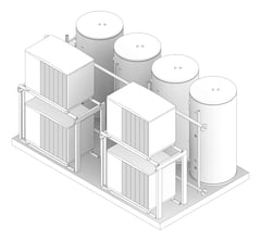 3D Documentation Image of WaterHeater FullSkid StiebelEltron HotWater Commercial 4HeatPumps4Tanks