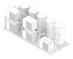 3D Documentation Image of WaterHeater FullSkid StiebelEltron HotWater Commercial 5HeatPumps5Tanks
