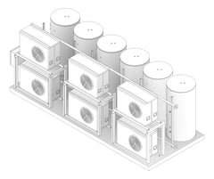3D Documentation Image of WaterHeater FullSkid StiebelEltron HotWater Commercial 6HeatPumps6Tanks