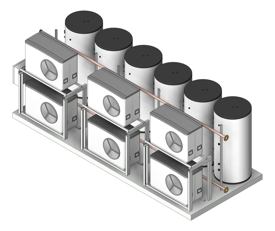 Navigate to WaterHeater FullSkid StiebelEltron HotWater Commercial 6HeatPumps6Tanks