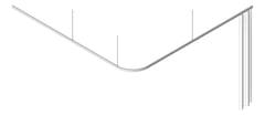 3D Shaded Image of CurtainTrack Privacy SureCare Lshape