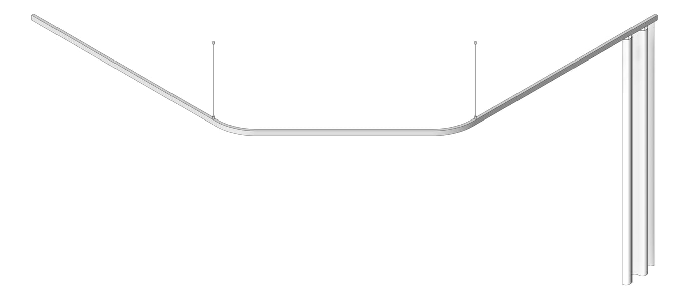 Navigate to CurtainTrack Privacy SureCare Lshape Angled