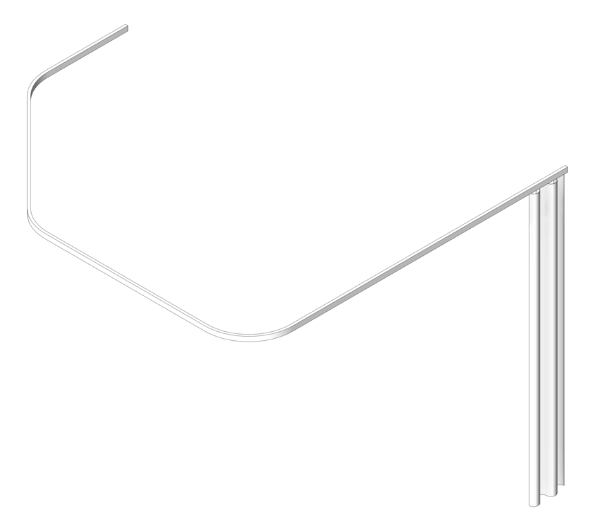Navigate to CurtainTrack Privacy SureCare UShape Angled