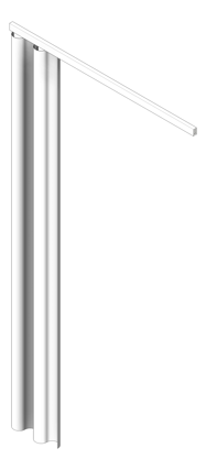 3D Shaded Image of CurtainTrack Straight SureCare