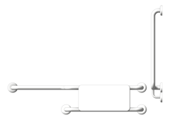 Front Image of GrabRailSet 90Deg SureCare Toilet LH Backrest