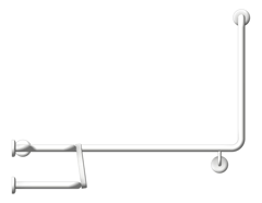 Left Image of GrabRailSet 90Deg SureCare Toilet LH Backrest