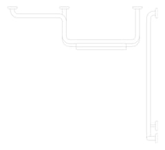 Plan Image of GrabRailSet 90Deg SureCare Toilet LH Backrest