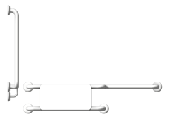 Front Image of GrabRailSet 90Deg SureCare Toilet RH Backrest