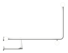 Left Image of GrabRailSet 90Deg SureCare Toilet RH Backrest