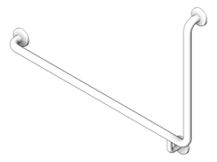 3D Shaded Image of GrabRail 90Deg SureCare Toilet LH