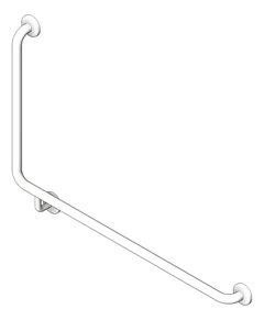 3D Shaded Image of GrabRail 90Deg SureCare Toilet RH
