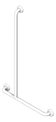 3D Shaded Image of GrabRail Shower SureCare Tshape Inverted LH