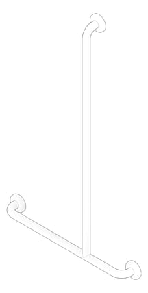 3D Documentation Image of GrabRail Shower SureCare Tshape Inverted RH