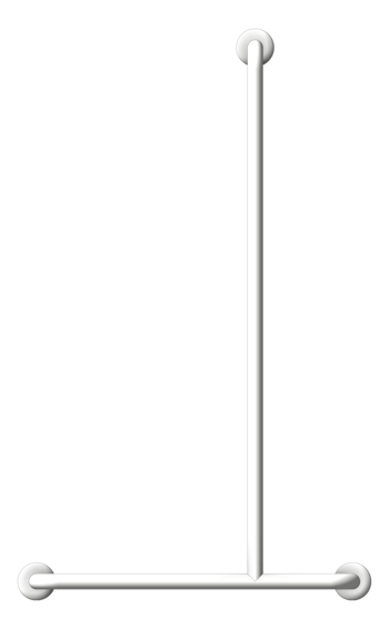 Front Image of GrabRail Shower SureCare Tshape Inverted RH