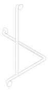 3D Documentation Image of GrabRail Shower SureCare WrapAround RH