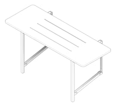 3D Documentation Image of ShowerSeat Folding SureCare Easifold SlottedSeat